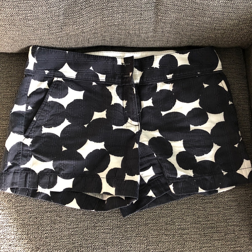 LOFT Navy and White Shorts